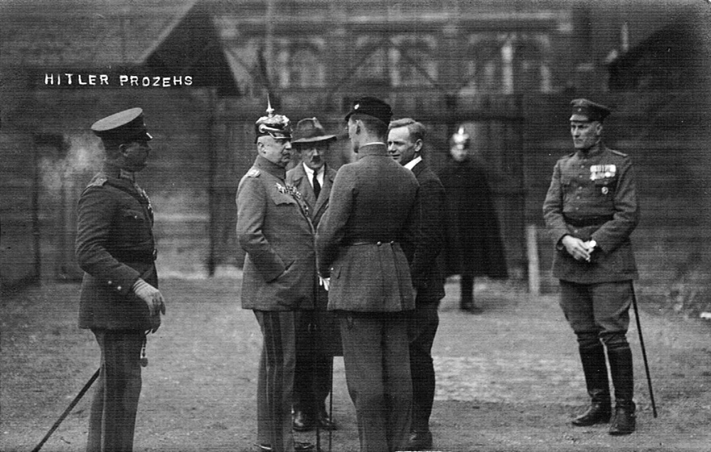 Adolf Hitler with Erich Ludendorff in Munich's Kriegsschule during his trial following the failed putsch